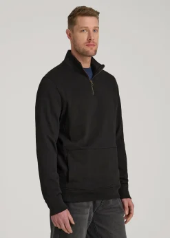 LJ&S Heavyweight Quarter-Zip Pullover for Tall Men