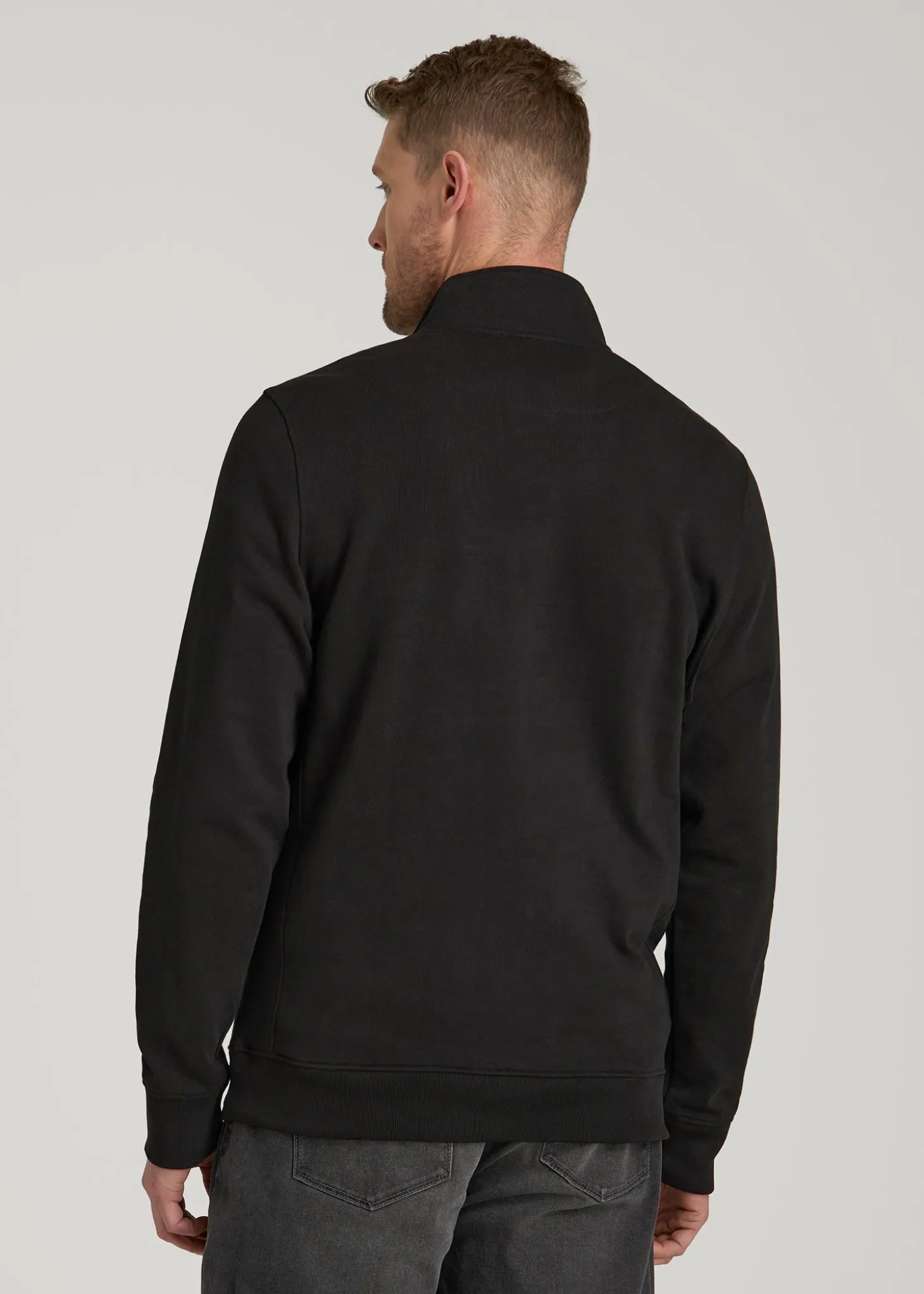 LJ&S Heavyweight Quarter-Zip Pullover for Tall Men