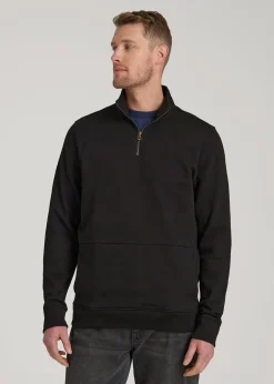 LJ&S Heavyweight Quarter-Zip Pullover for Tall Men