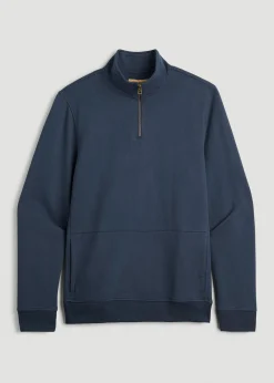 LJ&S Heavyweight Quarter-Zip Pullover for Tall Men