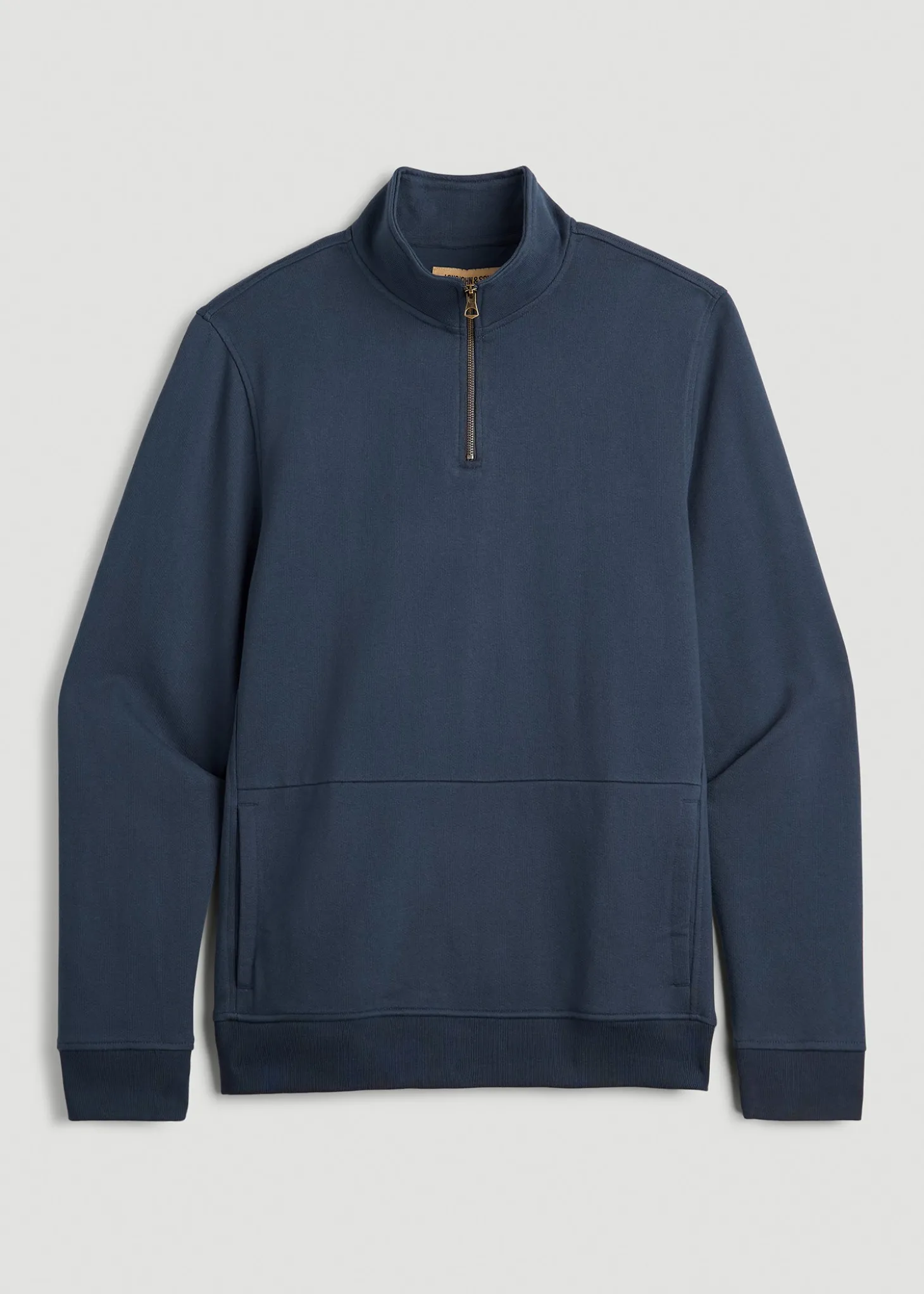 LJ&S Heavyweight Quarter-Zip Pullover for Tall Men