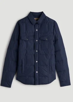 LJ&S Puffer Shirt Jacket for Tall Men