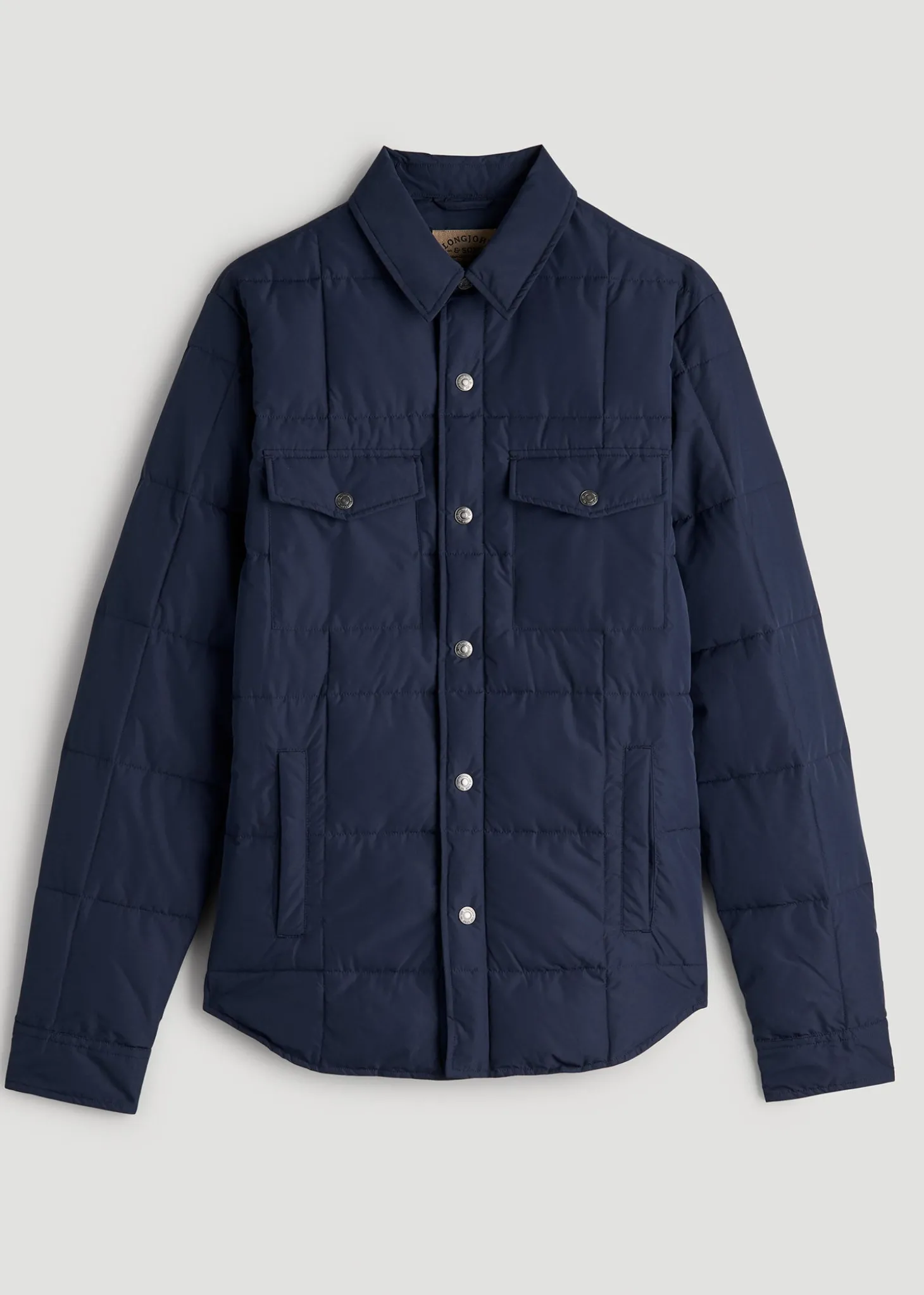 LJ&S Puffer Shirt Jacket for Tall Men