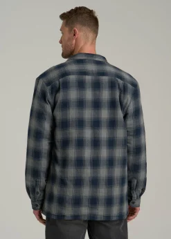 LJ&S Sherpa-Lined Shirt Jacket for Tall Men