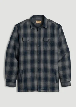 LJ&S Sherpa-Lined Shirt Jacket for Tall Men