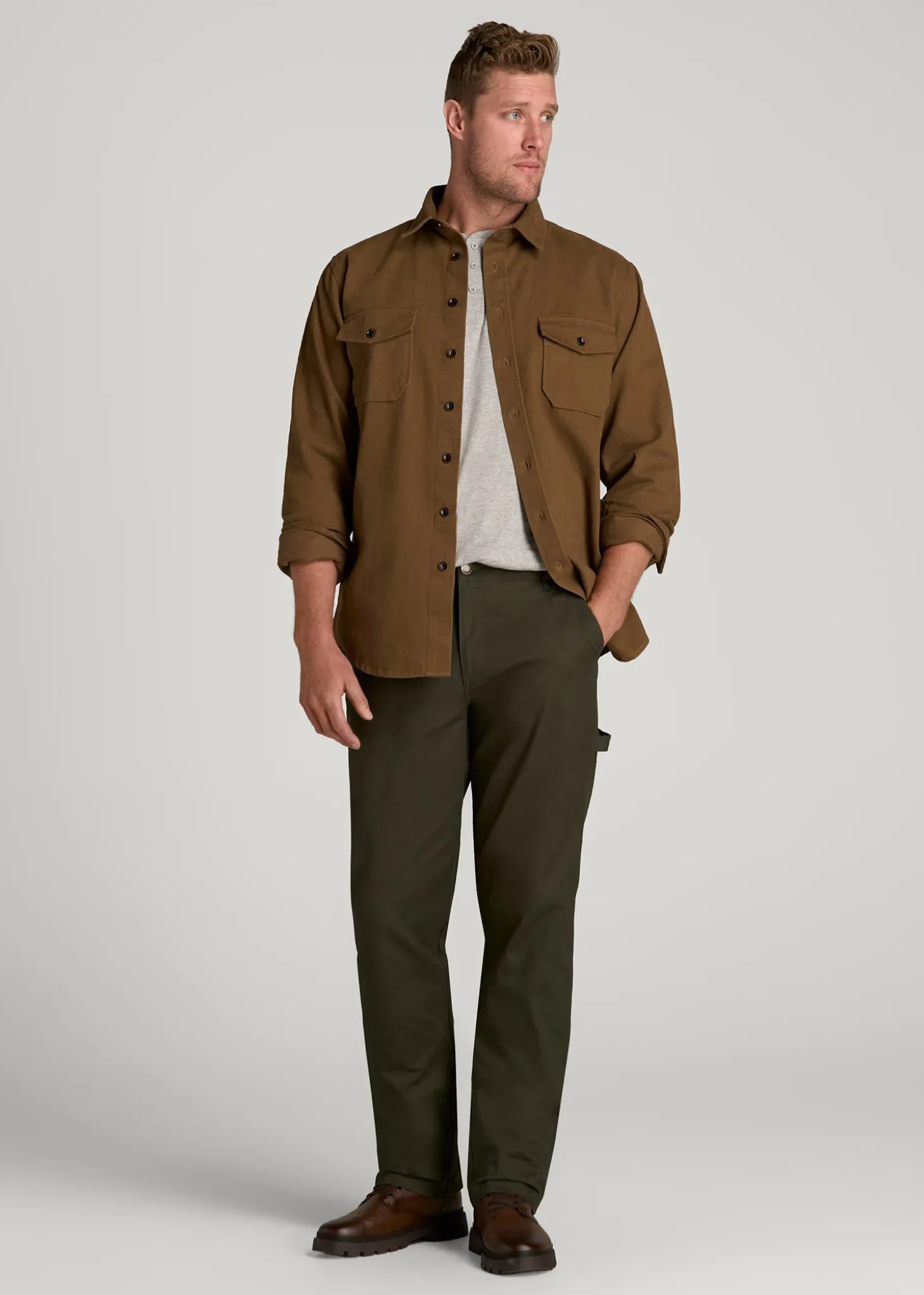 LJ&S Stretch Canvas REGULAR-FIT Carpenter's Pants for Tall Men