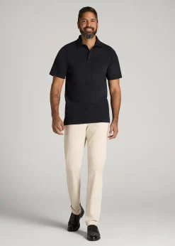 LJ&S Ultra Soft Short Sleeve Cotton Polo for Tall Men