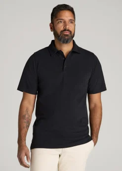 LJ&S Ultra Soft Short Sleeve Cotton Polo for Tall Men