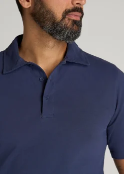 LJ&S Ultra Soft Short Sleeve Cotton Polo for Tall Men