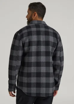 LJ&S Wool Blend Shirt Jacket for Tall Men