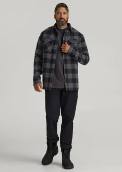 LJ&S Wool Blend Shirt Jacket for Tall Men
