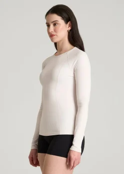 Long Sleeve Crewneck Rashguard for Tall Women