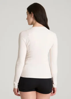 Long Sleeve Crewneck Rashguard for Tall Women