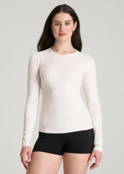 Long Sleeve Crewneck Rashguard for Tall Women