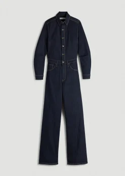 Long Sleeve Denim Jumpsuit for Tall Women