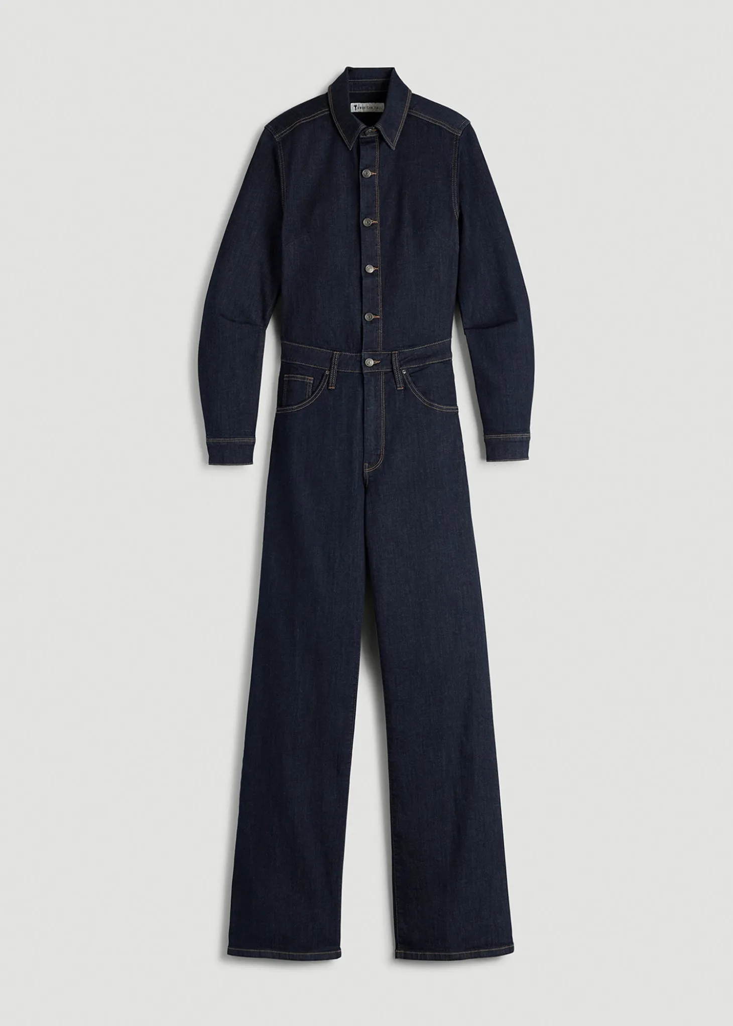 Long Sleeve Denim Jumpsuit for Tall Women