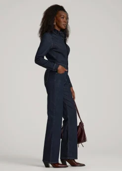 Long Sleeve Denim Jumpsuit for Tall Women