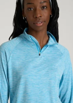 Long Sleeve Quarter-Zip Pullover for Tall Women