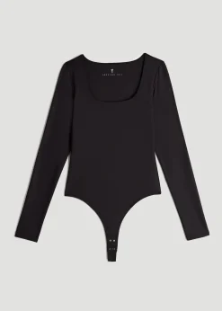 Long Sleeve Square Neck Bodysuit for Tall Women
