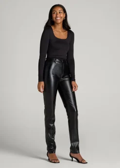 Long Sleeve Square Neck Bodysuit for Tall Women
