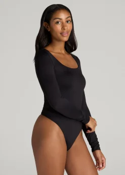 Long Sleeve Square Neck Bodysuit for Tall Women