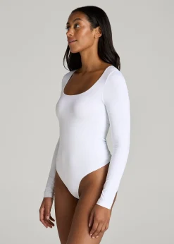 Long Sleeve Square Neck Bodysuit for Tall Women