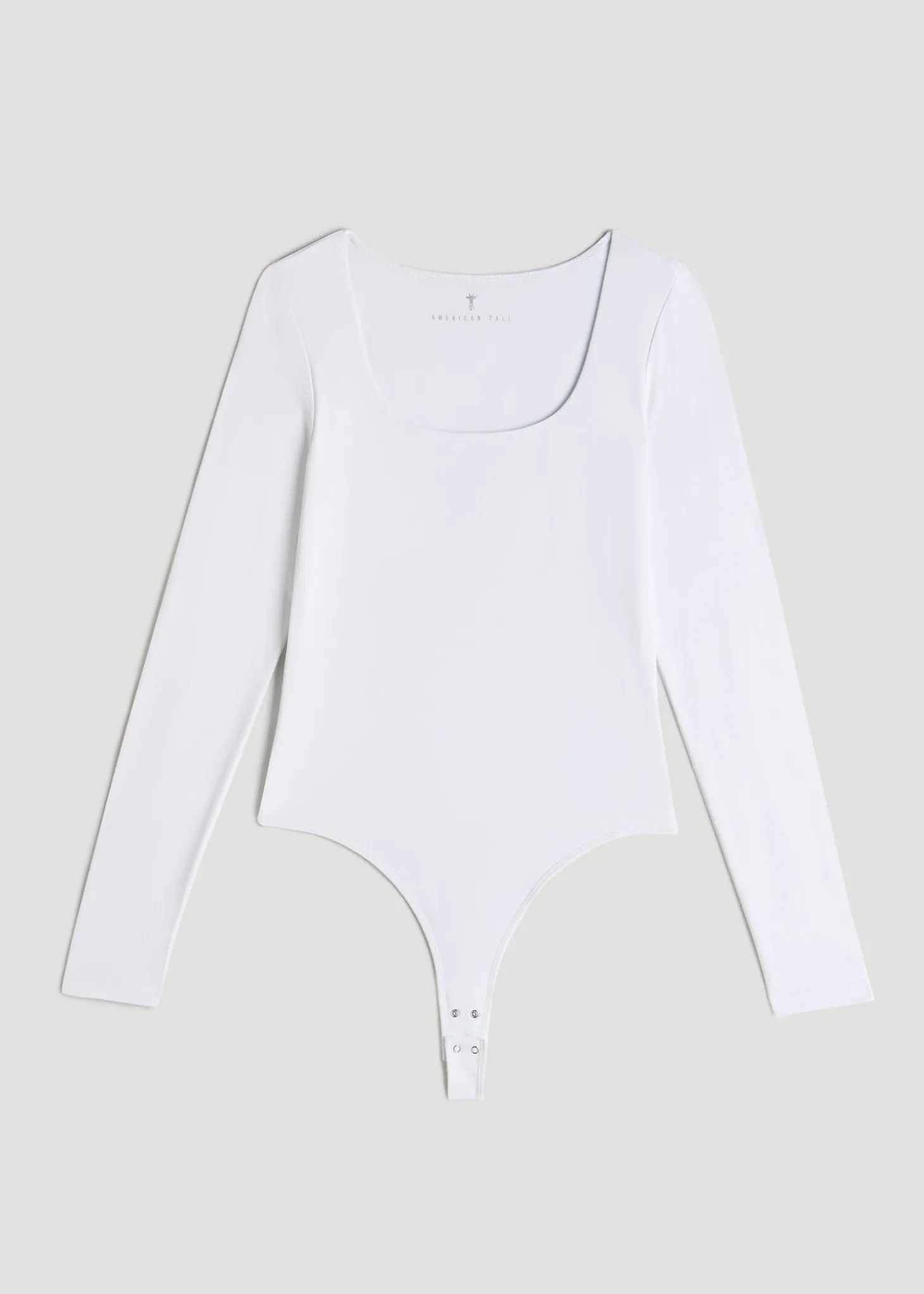 Long Sleeve Square Neck Bodysuit for Tall Women