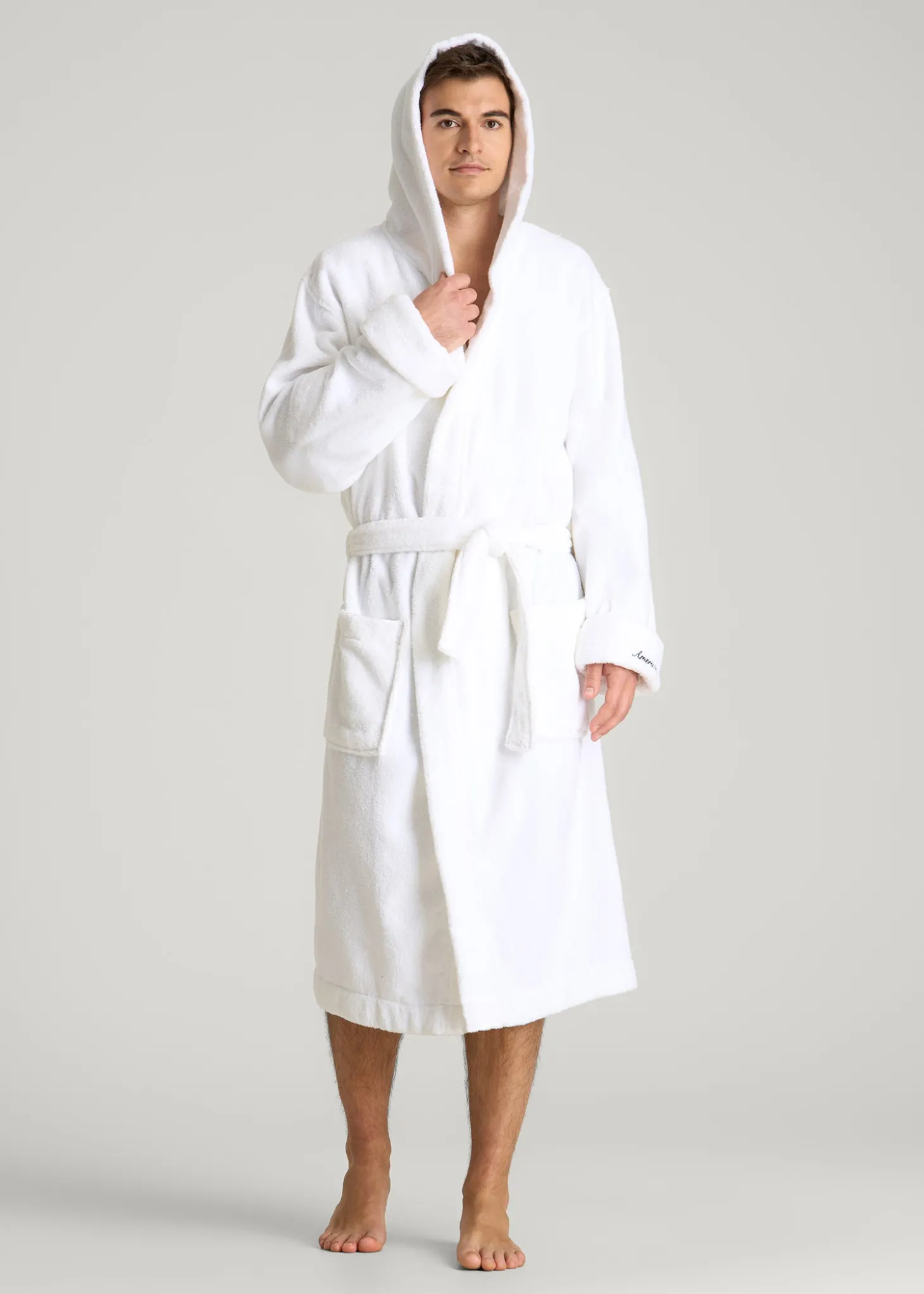 Luxe Zero Twist Cotton Hotel Robe for Tall Men