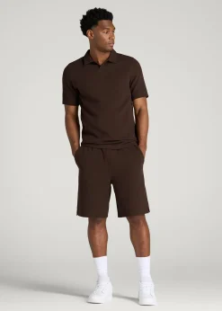 Micro Waffle Polo for Tall Men