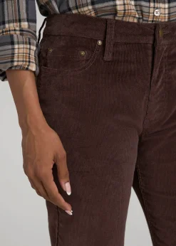 Mid-Rise Mini Bootcut Corduroy Pants for Tall Women