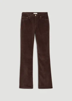 Mid-Rise Mini Bootcut Corduroy Pants for Tall Women