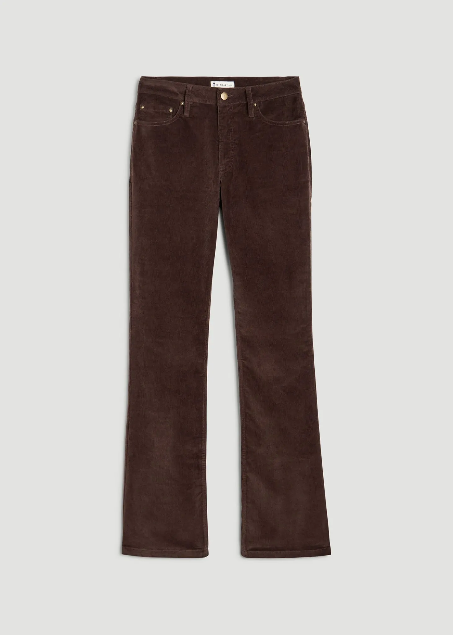 Mid-Rise Mini Bootcut Corduroy Pants for Tall Women