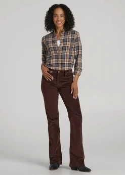 Mid-Rise Mini Bootcut Corduroy Pants for Tall Women