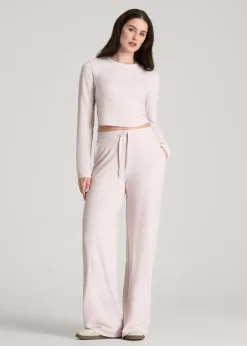 Mid Rise Waffle Wide Leg Pant for Tall Women