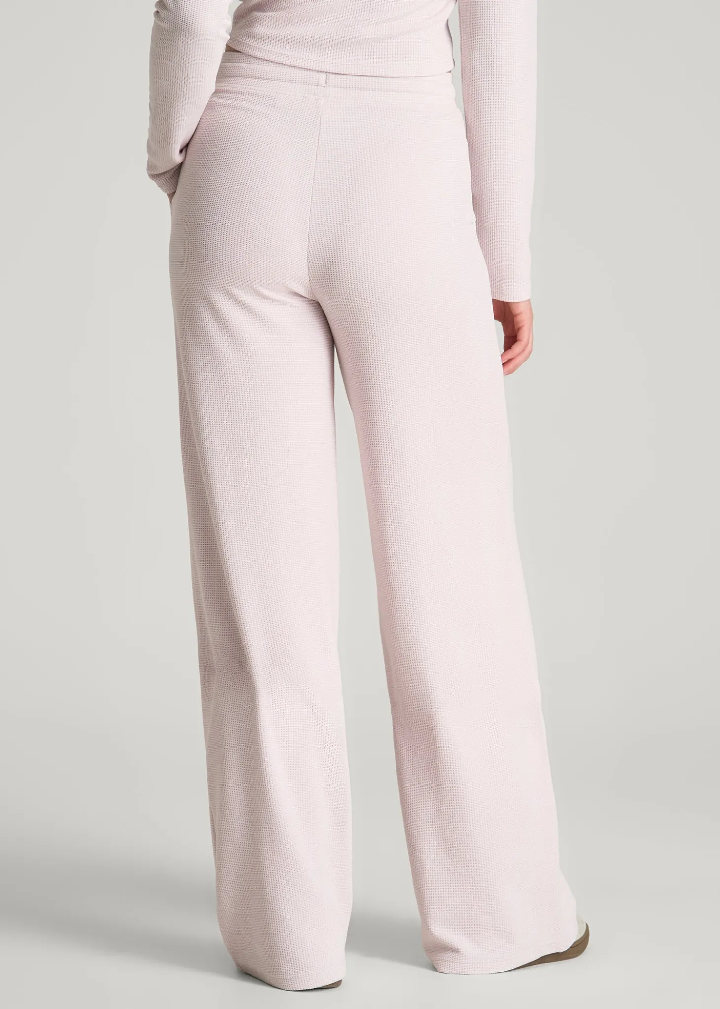 Mid Rise Waffle Wide Leg Pant for Tall Women