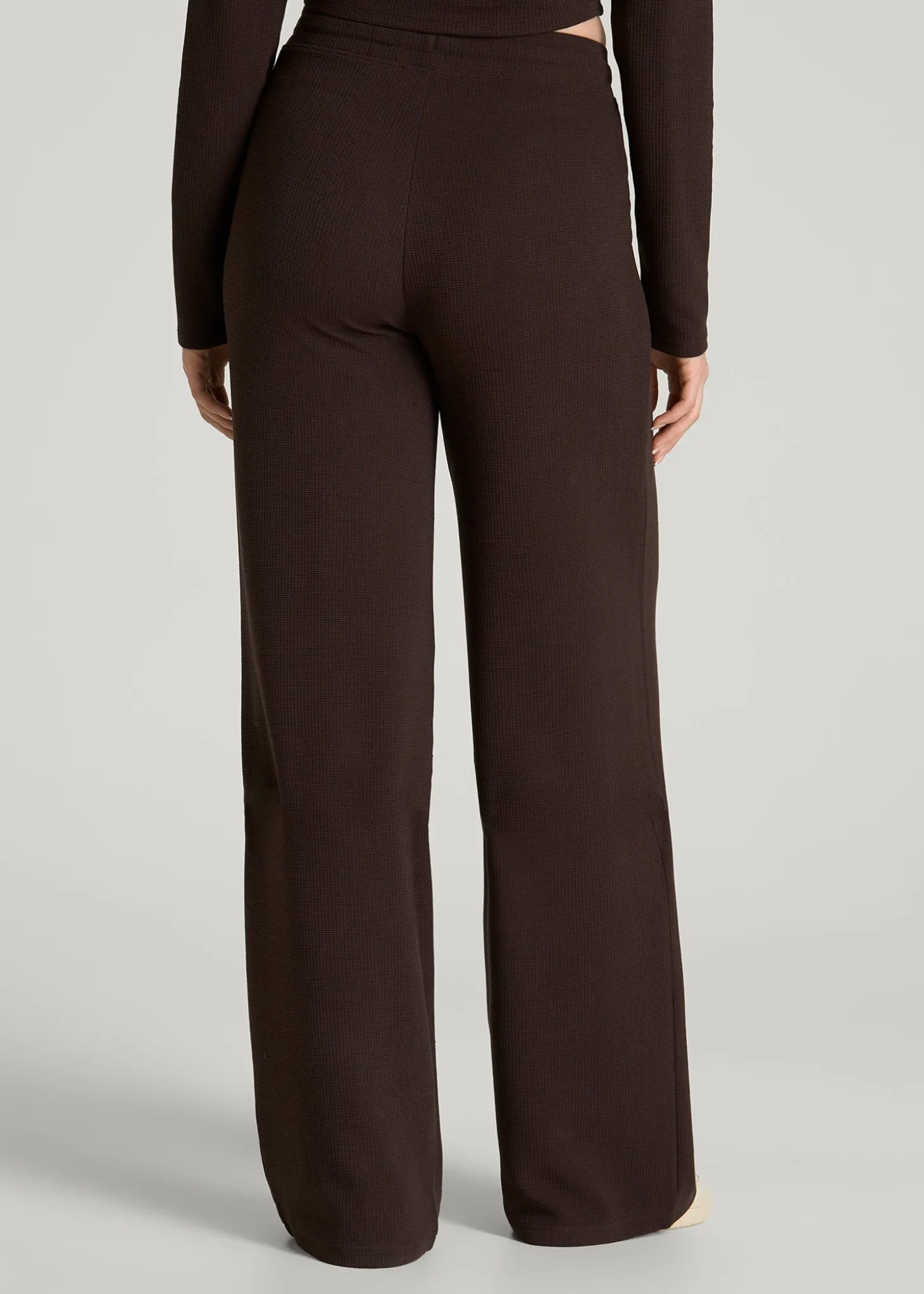 Mid Rise Waffle Wide Leg Pant for Tall Women