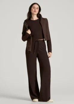 Mid Rise Waffle Wide Leg Pant for Tall Women
