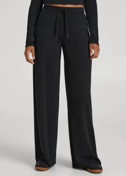 Mid-Rise Waffle Wide-Leg Pants for Tall Women