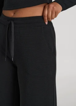 Mid-Rise Waffle Wide-Leg Pants for Tall Women