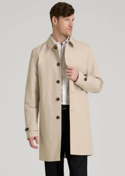 Minimalist Trench Coat for Tall Men