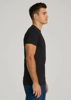 MODERN-FIT Embroidered Logo Crewneck T-Shirt for Tall Men