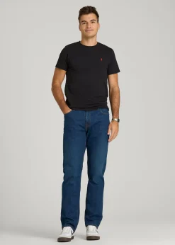 MODERN-FIT Embroidered Logo Crewneck T-Shirt for Tall Men
