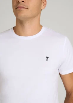 MODERN-FIT Embroidered Logo Crewneck T-Shirt for Tall Men