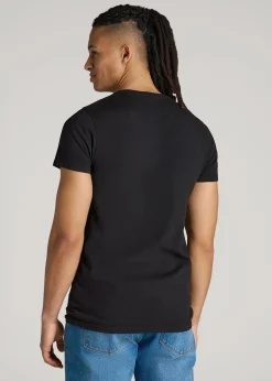 Modern Fit Garment Dyed Cotton T-Shirt for Tall Men