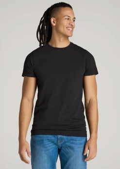 Modern Fit Garment Dyed Cotton T-Shirt for Tall Men