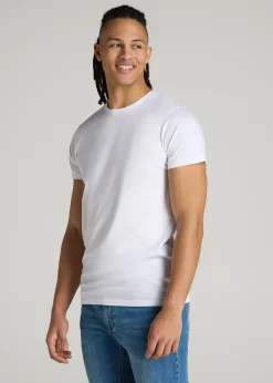 Modern Fit Garment Dyed Cotton T-Shirt for Tall Men