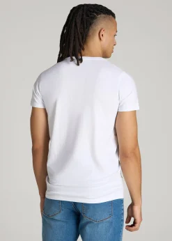 Modern Fit Garment Dyed Cotton T-Shirt for Tall Men