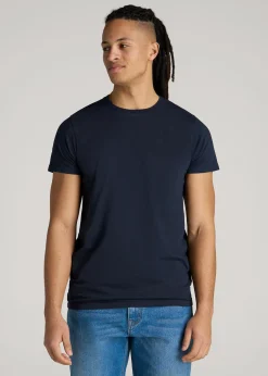 Modern Fit Garment Dyed Cotton T-Shirt for Tall Men