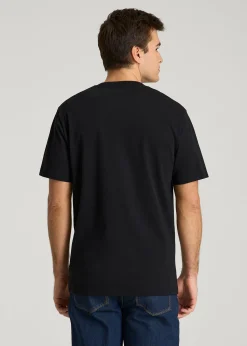 Monochrome Flag Graphic Tee for Tall Men