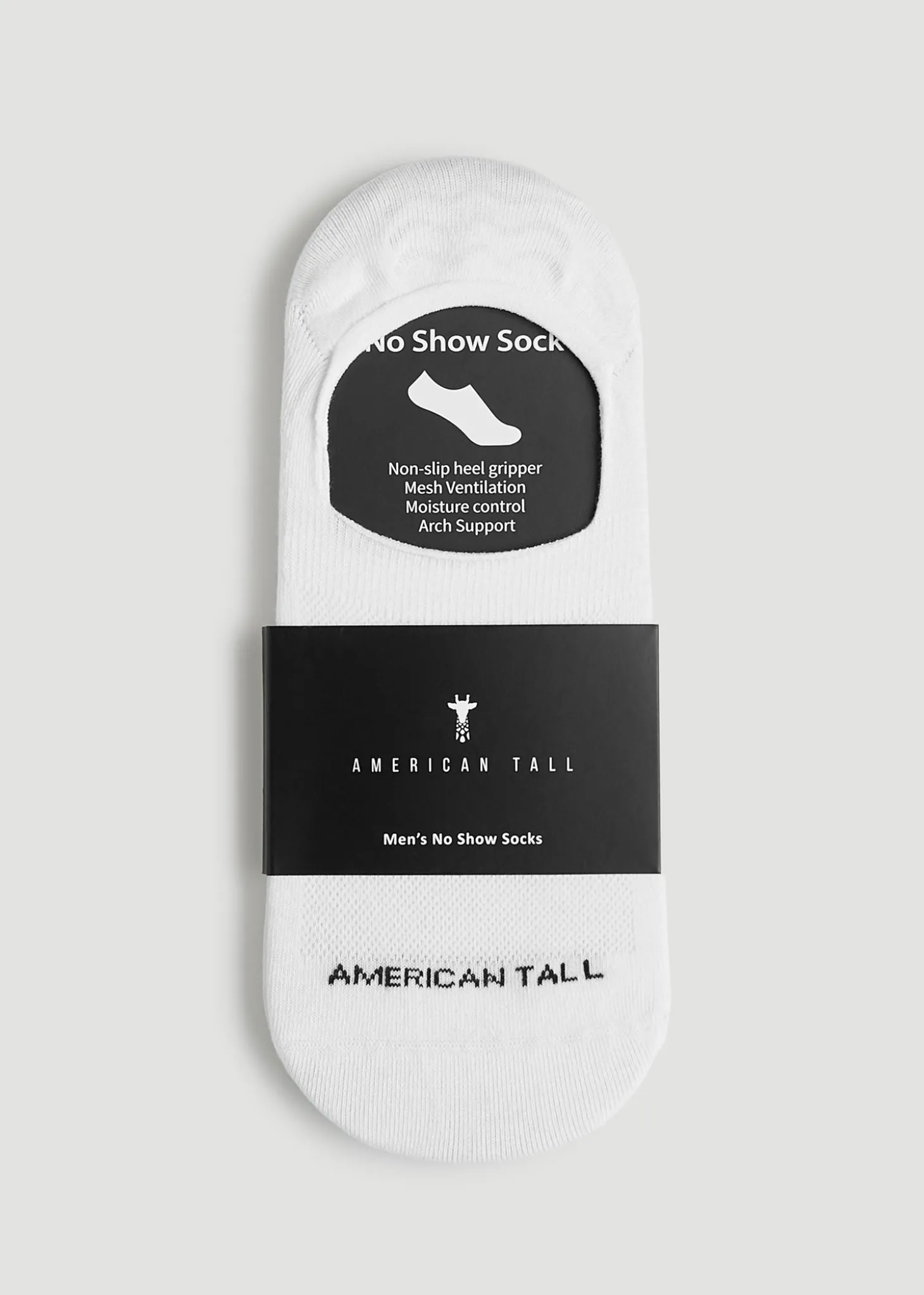No Show Socks for Tall Men 3-Pack
